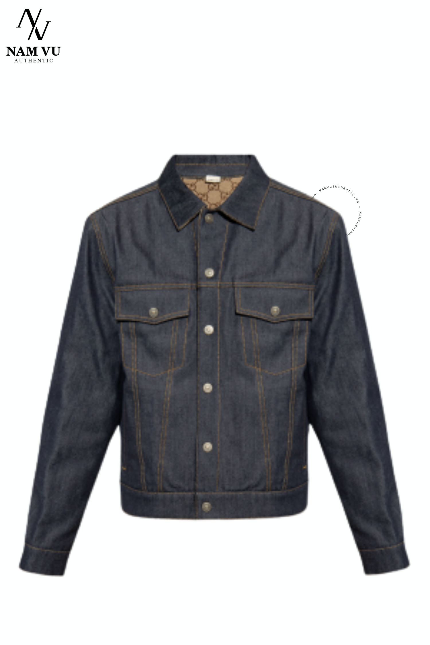 AKGC denim jacket Gucci 2 mặt 702763