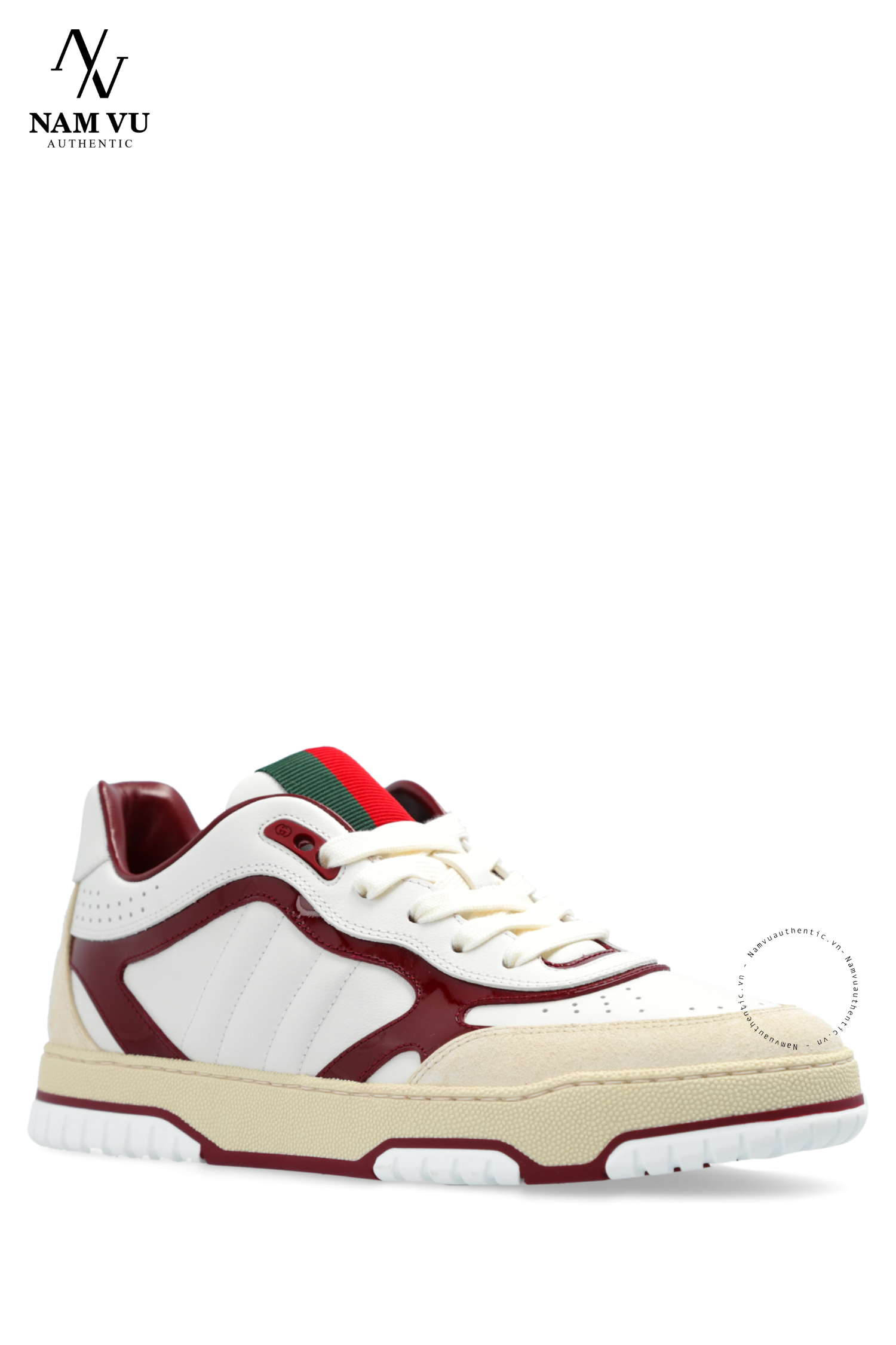 SNKGC Gucci Trainer 785728 trắng viền đỏ