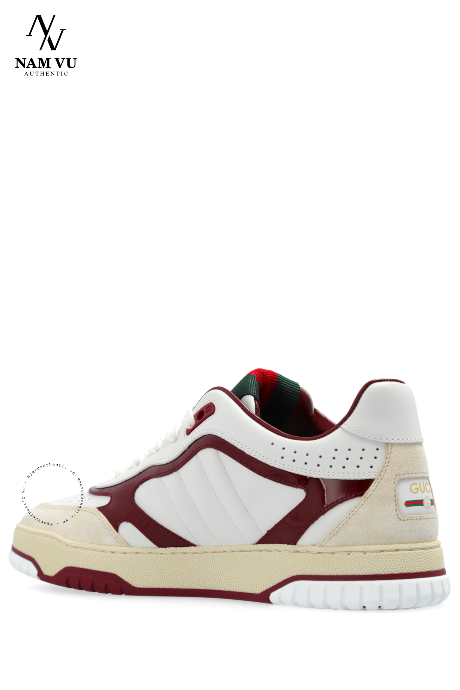 SNKGC Gucci Trainer 785728 trắng viền đỏ