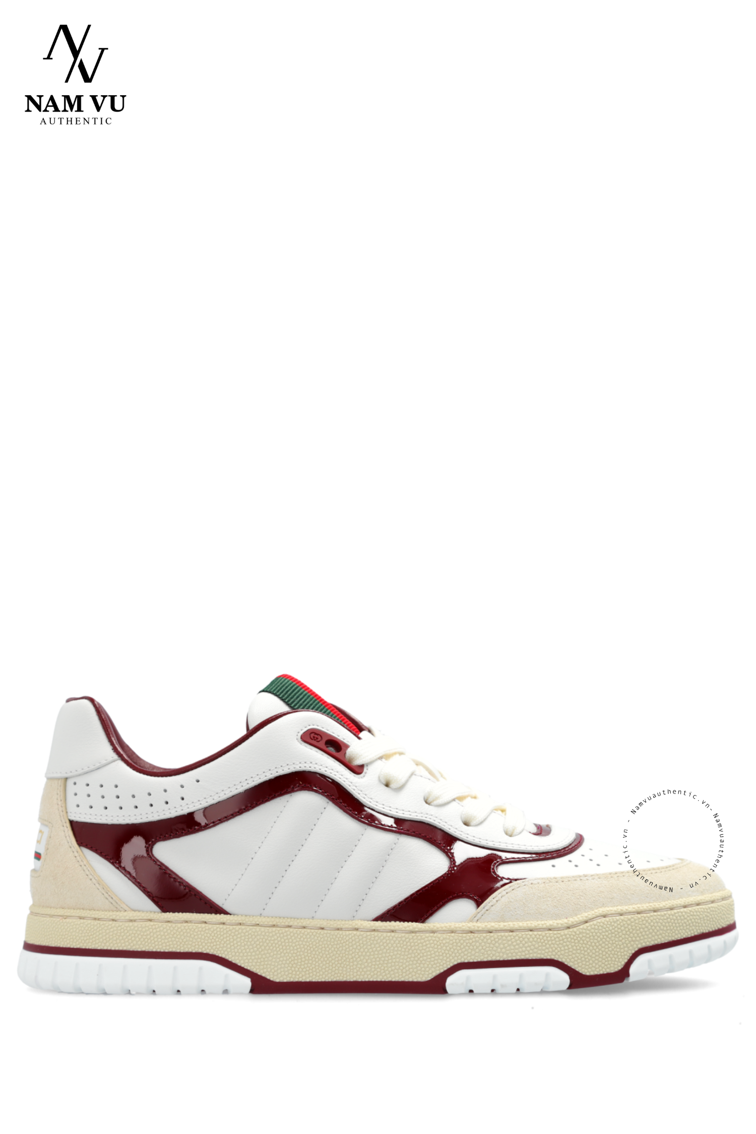 SNKGC Gucci Trainer 785728 trắng viền đỏ