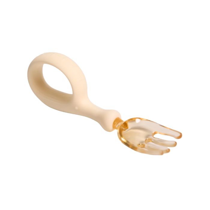 Bộ thìa nĩa (dĩa) ăn dặm silicone kèm hộp đựng Hop & Joy
