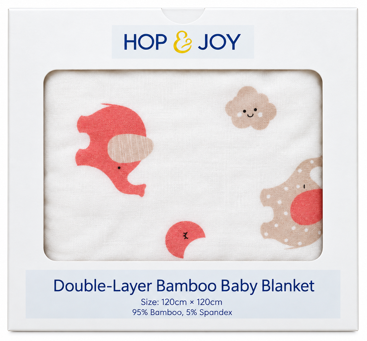 Chăn sợi tre kháng khuẩn 2 lớp cho bé Hop & Joy