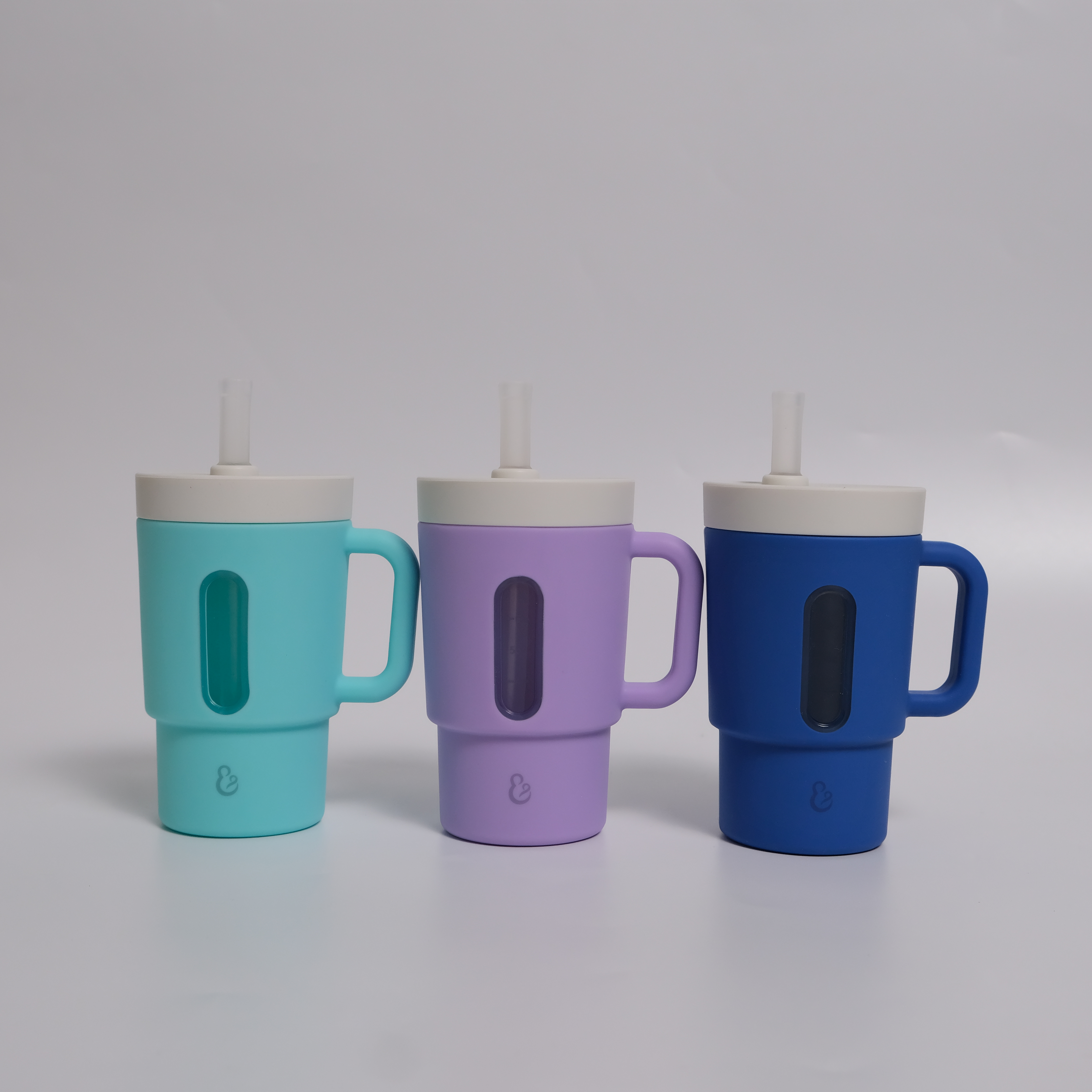 Cốc tập hút silicone kèm ống hút Hop & Joy