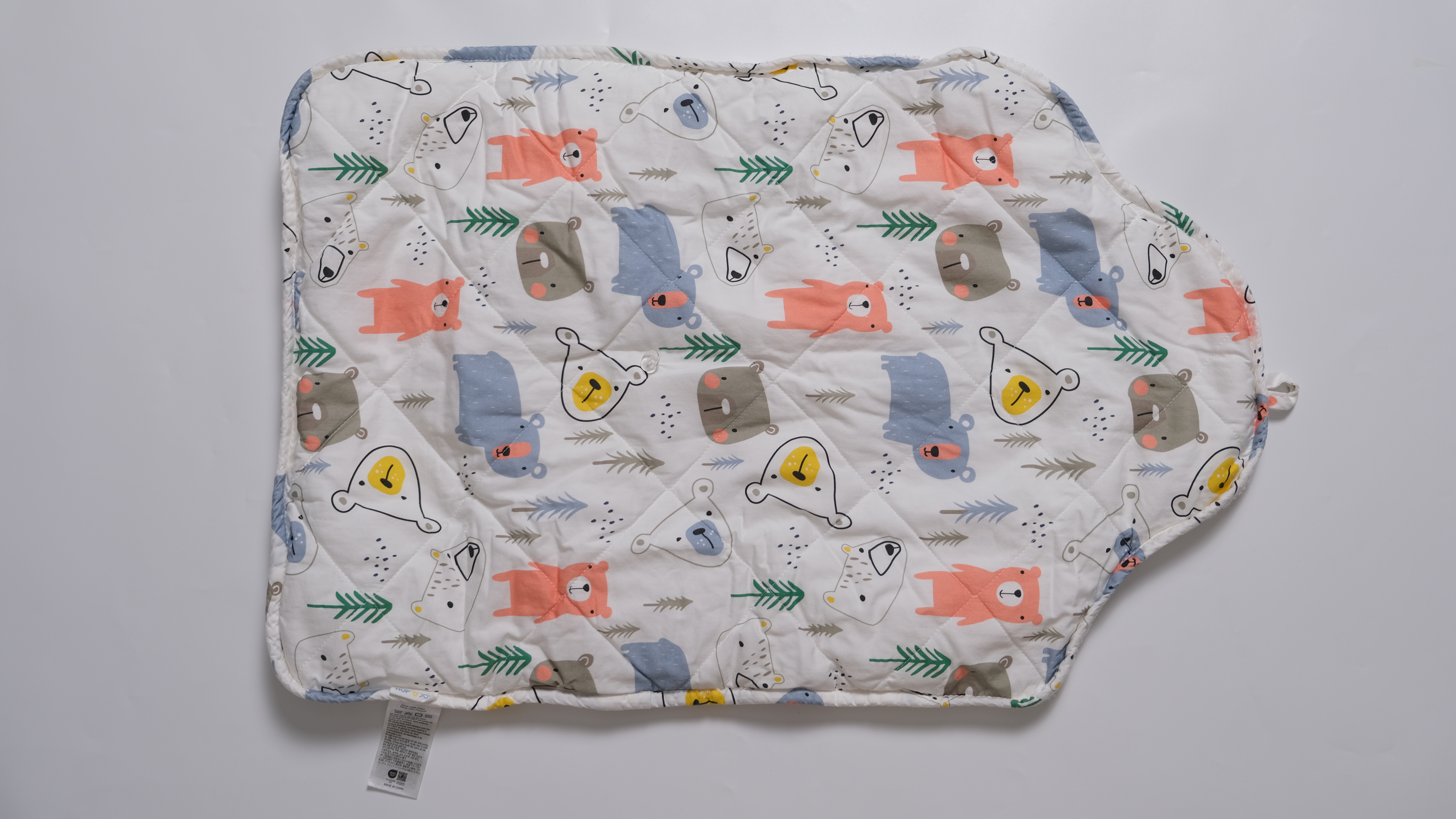 Đệm thay tã vải cotton chống thấm di động Hop & Joy