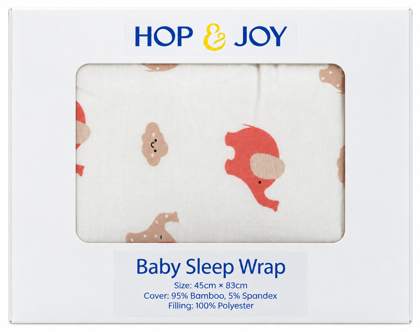 Khăn quấn ngủ sợi tre chống giật mình cho bé Hop & Joy