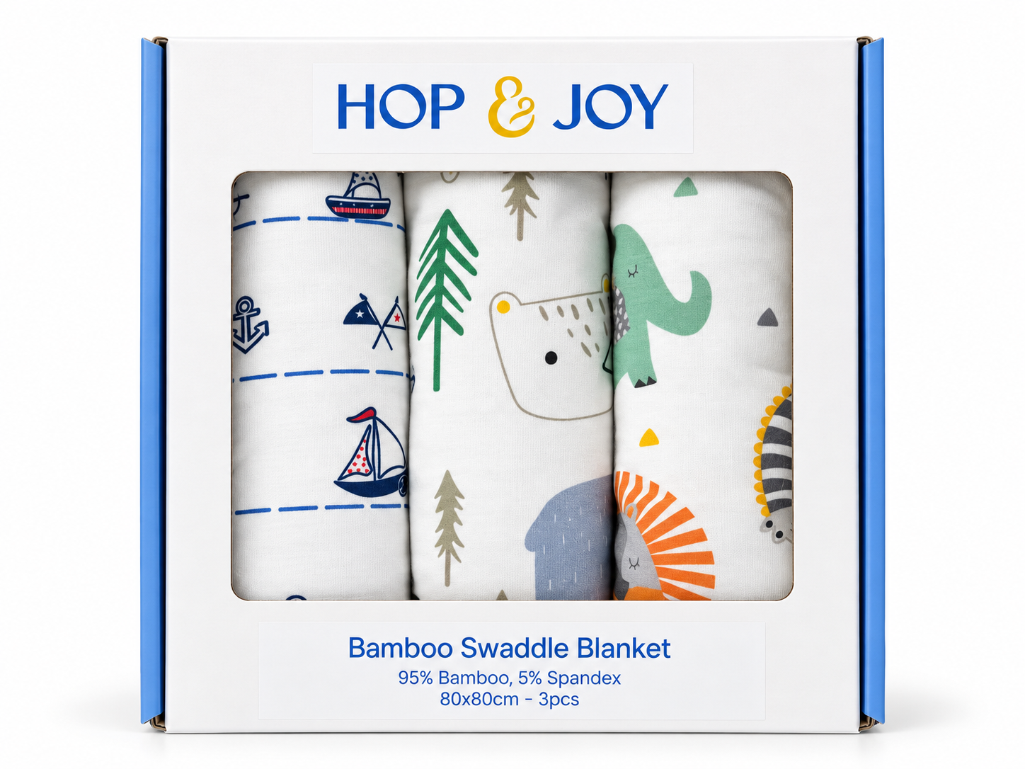 Set 3 chăn sợi tre đa năng Hop & Joy