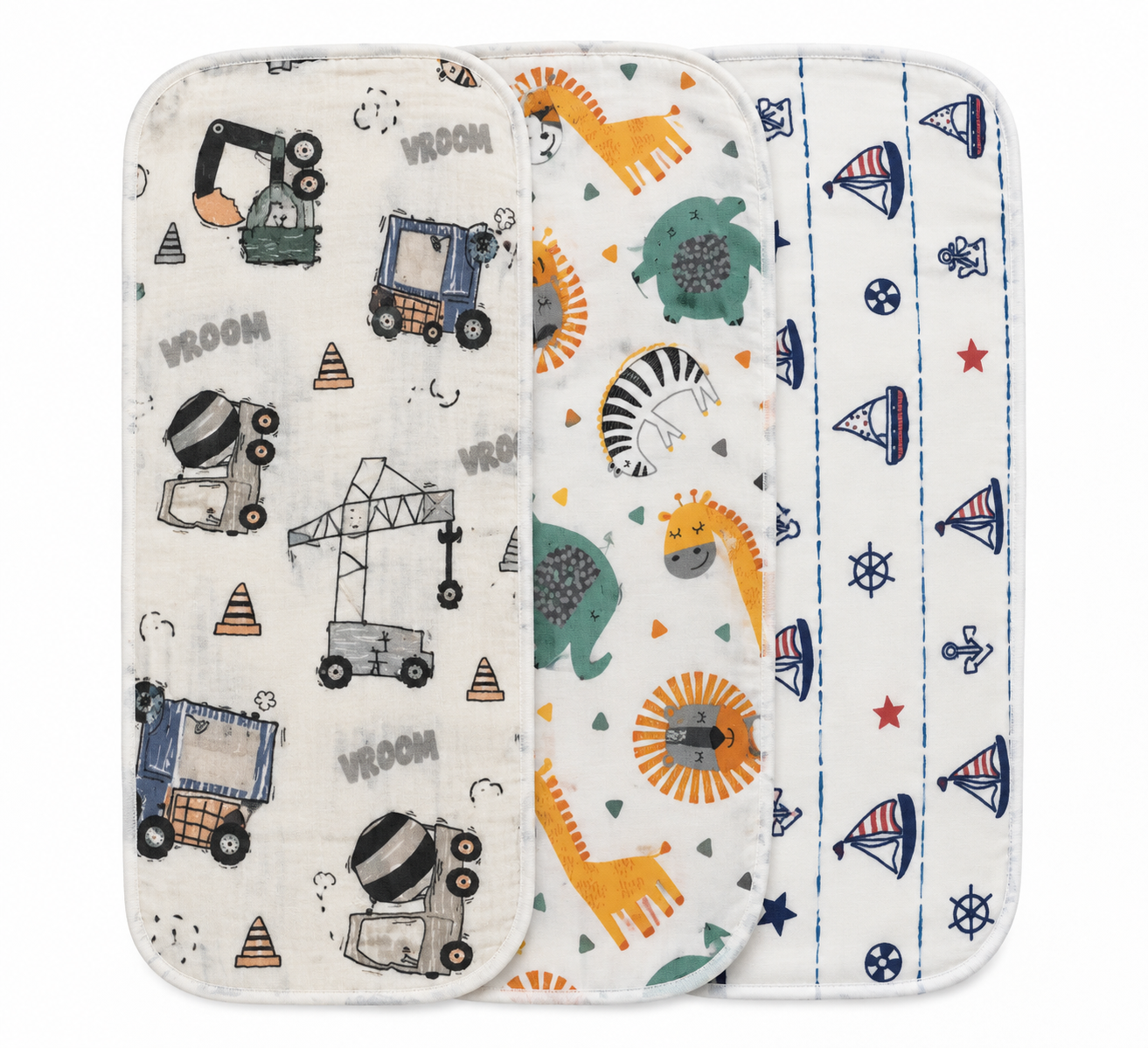 Set 3 khăn thấm sữa vải muslin Hop & Joy