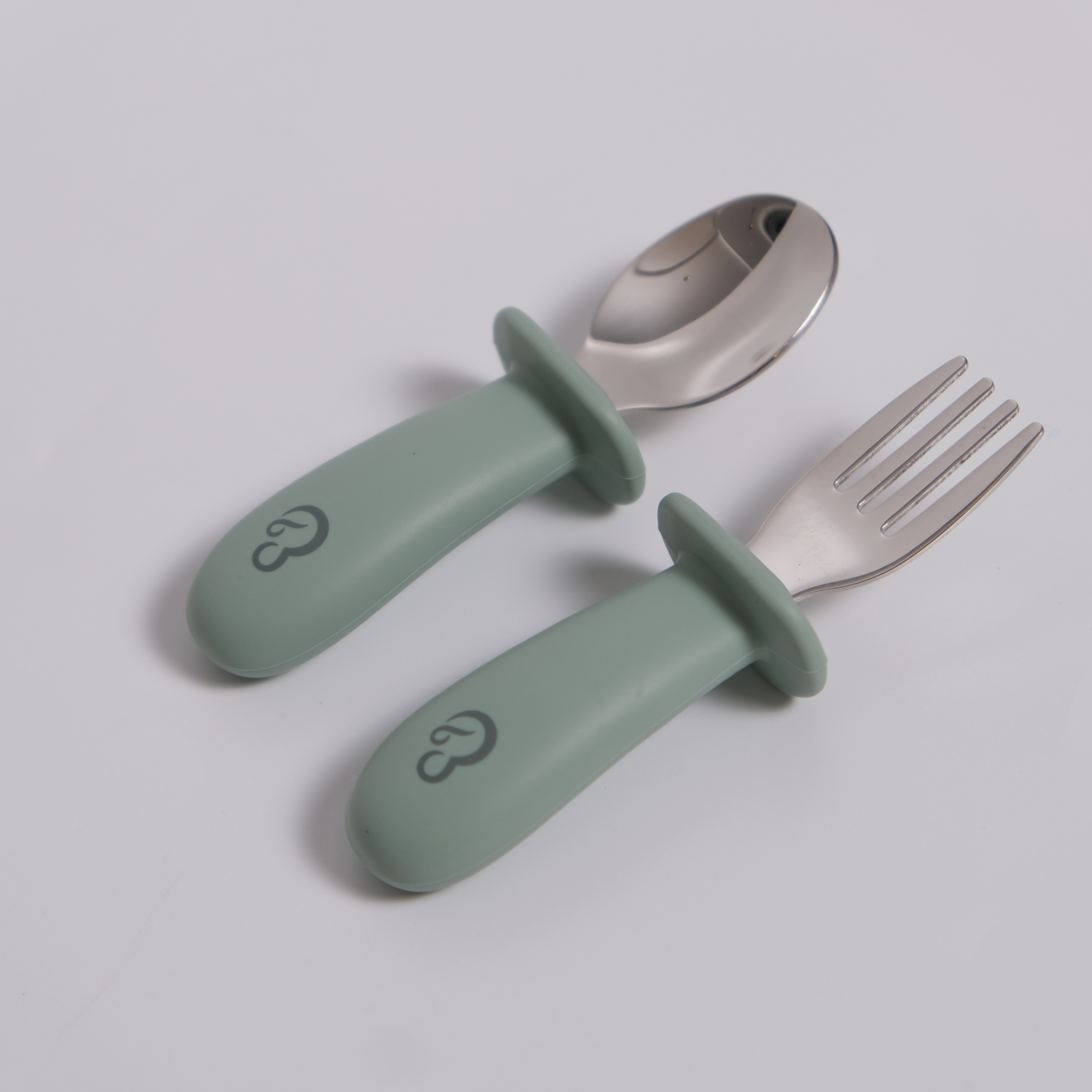 Thìa ăn dặm inox tay cầm silicone Hop & Joy
