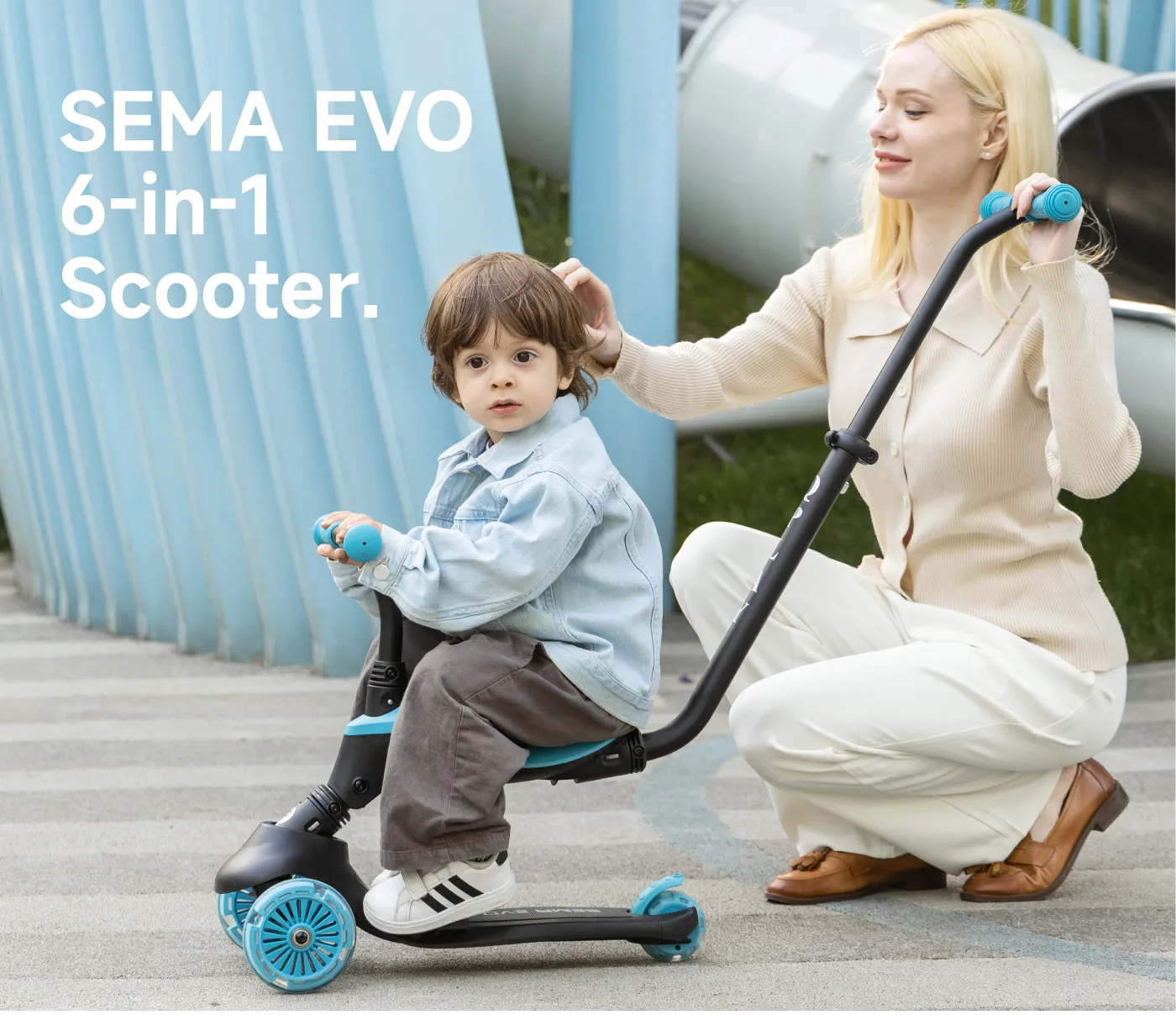Xe trượt scooter đa năng Qplay Sema Evo
