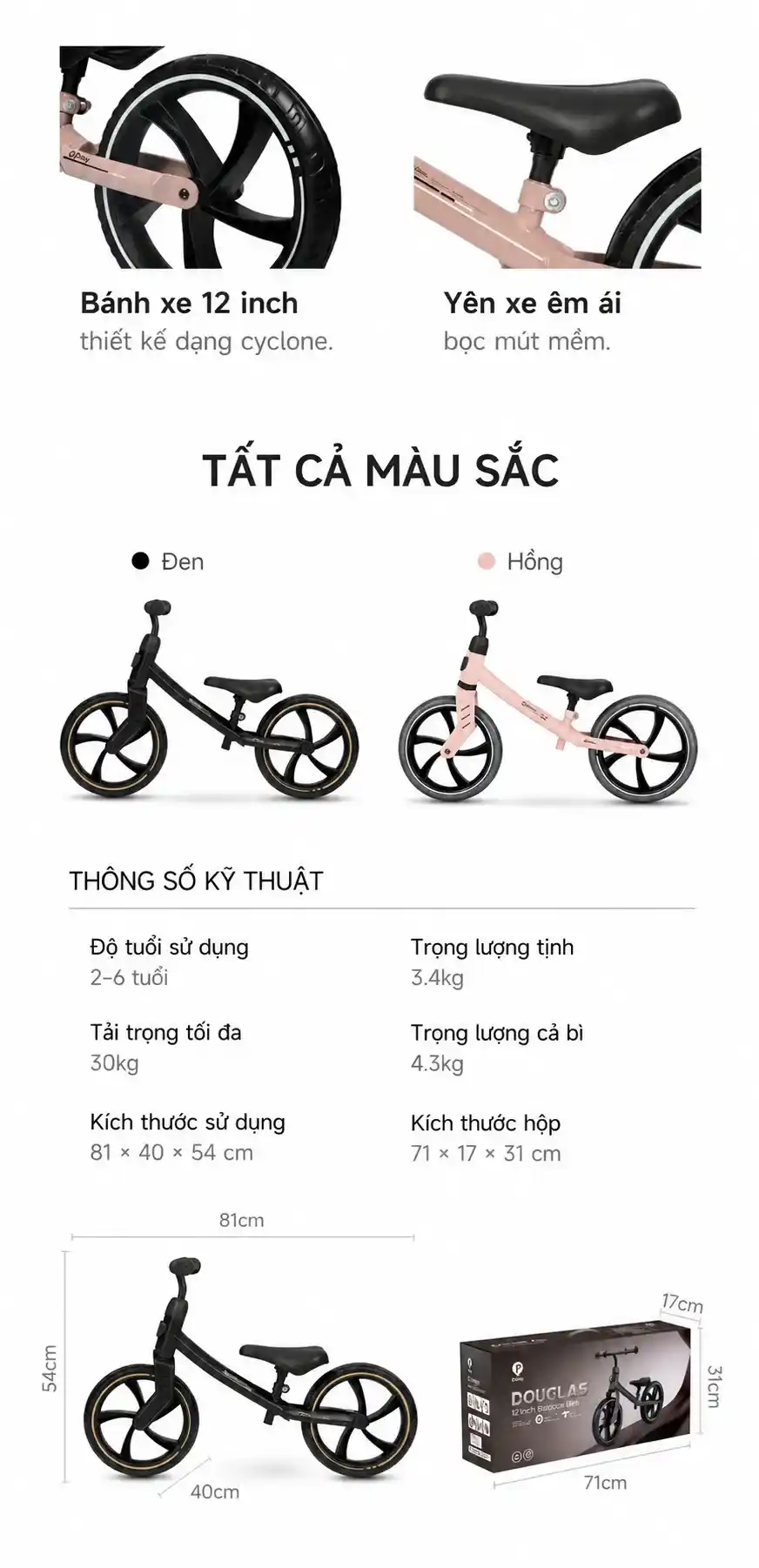 Infographic xe thăng bằng trẻ em Douglas (1).webp