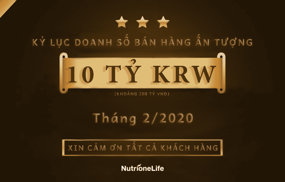 Chúc mừng! Nutrione kỷ niệm doanh số bán hàng hàng tháng '10 tỷ won '
