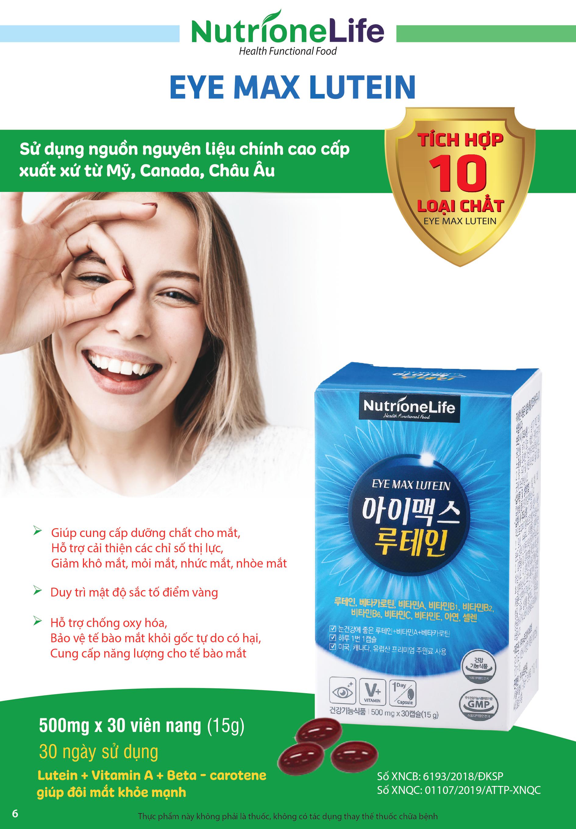 Thuốc bổ mắt Eye Max Lutein