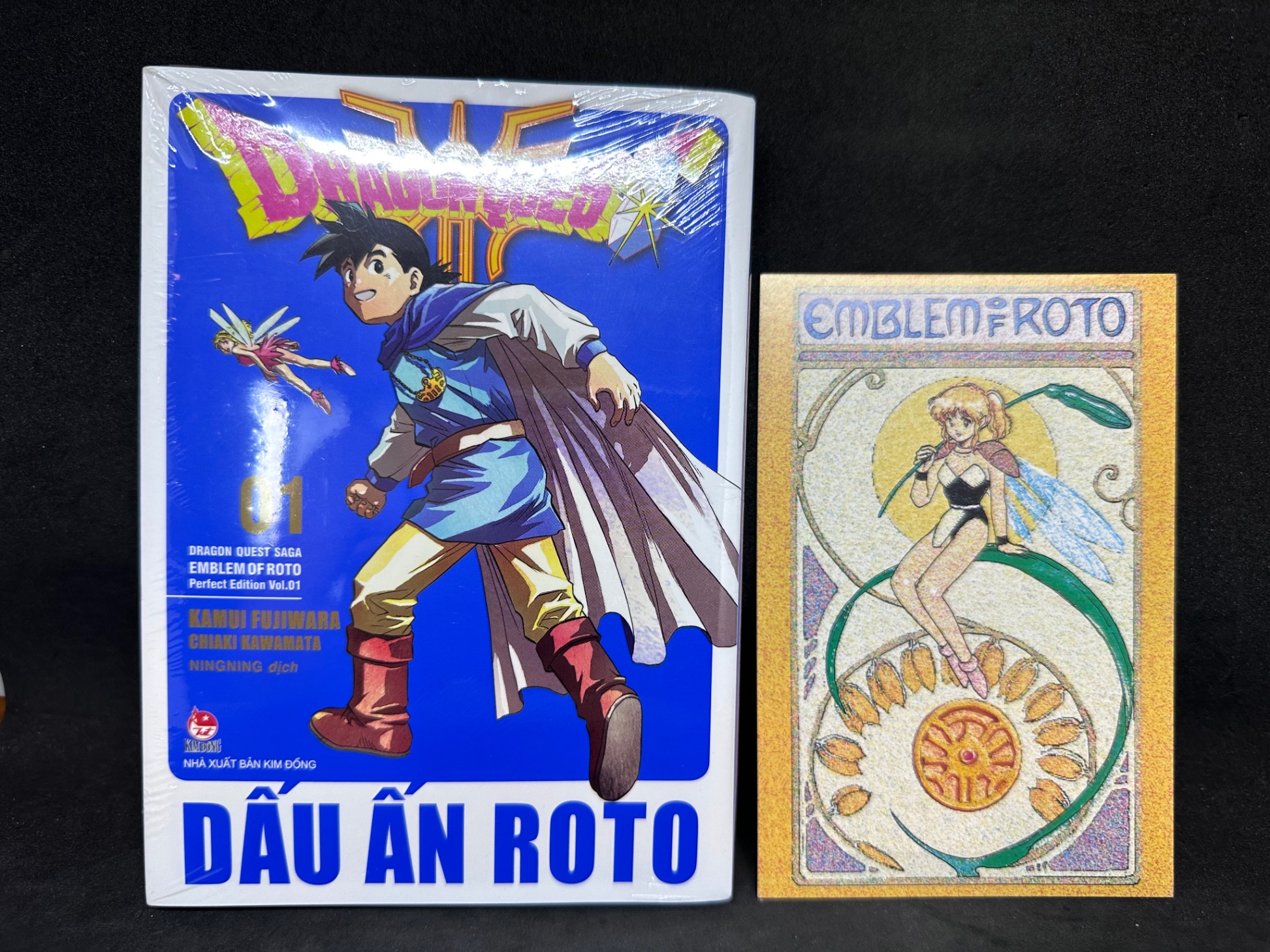 Dragon Quest - Dấu ấn Roto, tập 1 + Bookmark + Postcard. Mới 100%, nguyên seal SBM1209