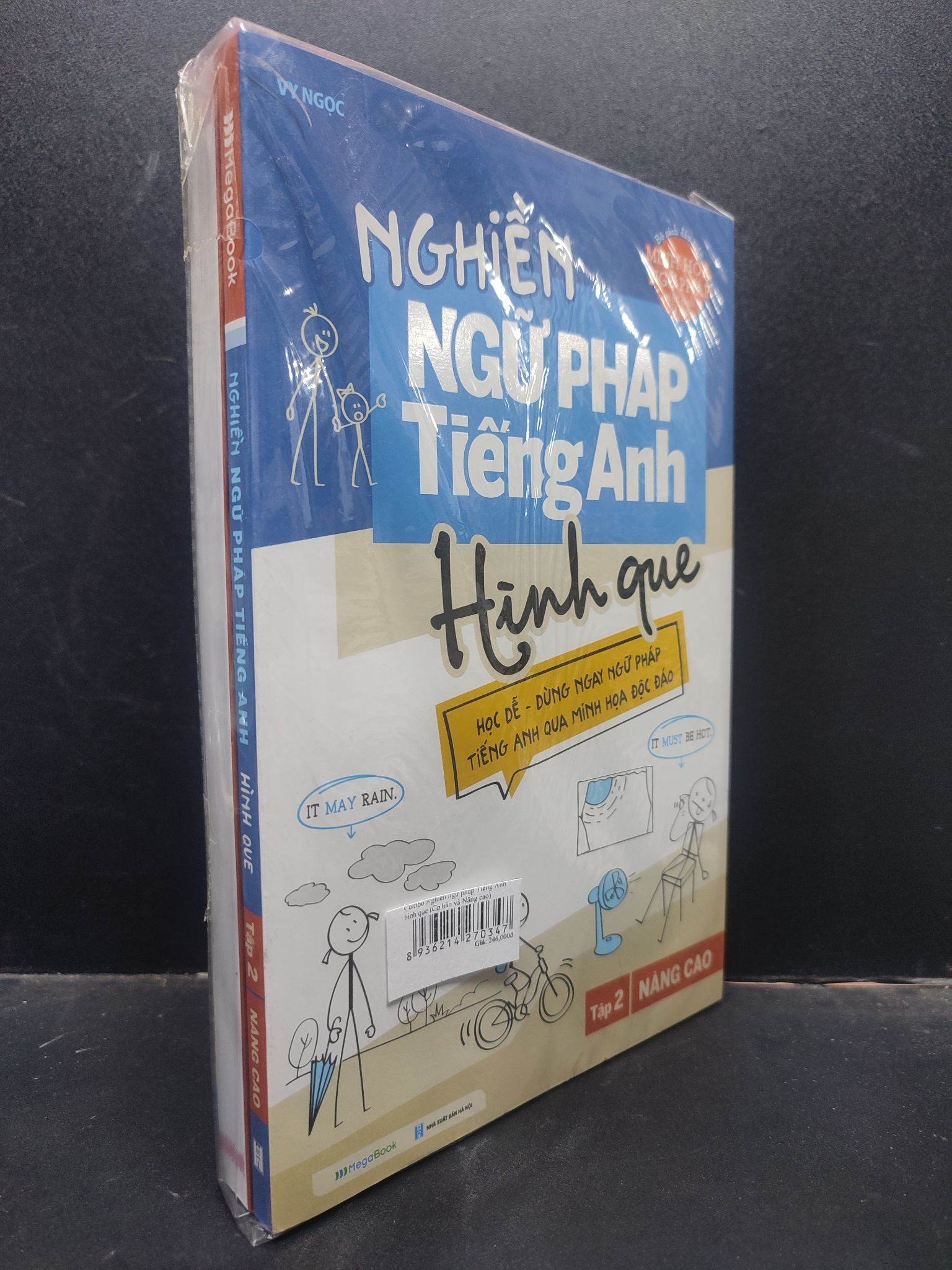 Combo Nghiền Ngữ Pháp Tiếng Anh Hình Que (2 cuốn: Cơ Bản và Nâng Cao) mới 100% HCM2404 giáo dục