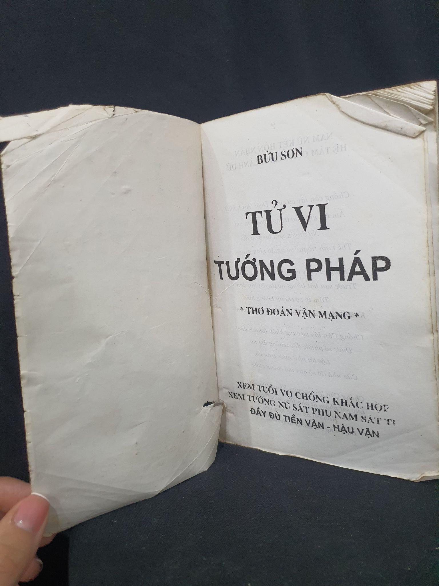 Tử vi tướng pháp sách cũ xưa HSTB.HCM205 Bửu Sơn SÁCH TÂM LINH - TÔN GIÁO - THIỀN