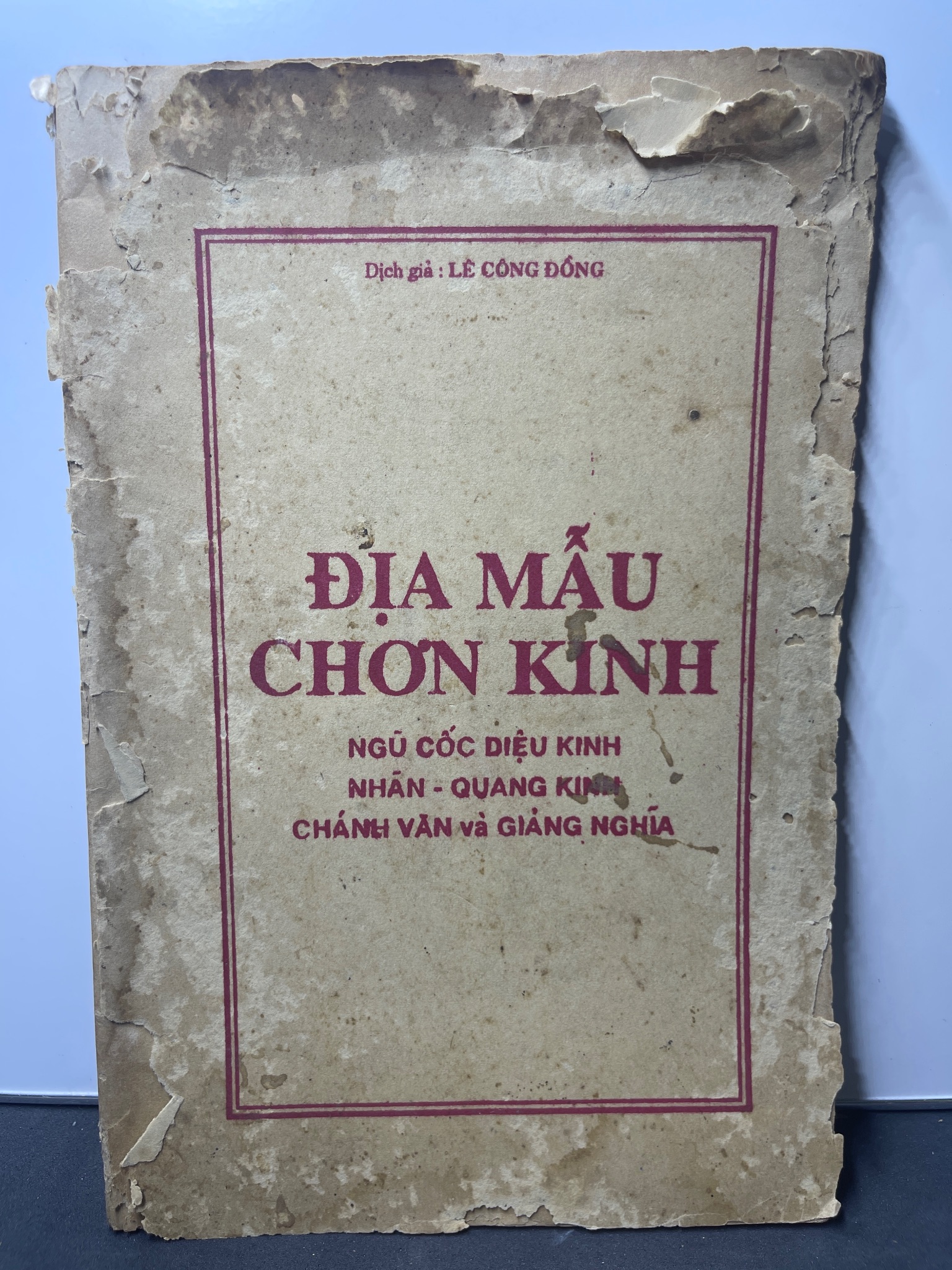 Địa mẫu chơn kinh mới 50% ố vàng rách bìa Dịch giả Lê Công Đồng HPB2207 TÂM LINH - TÔN GIÁO - THIỀN