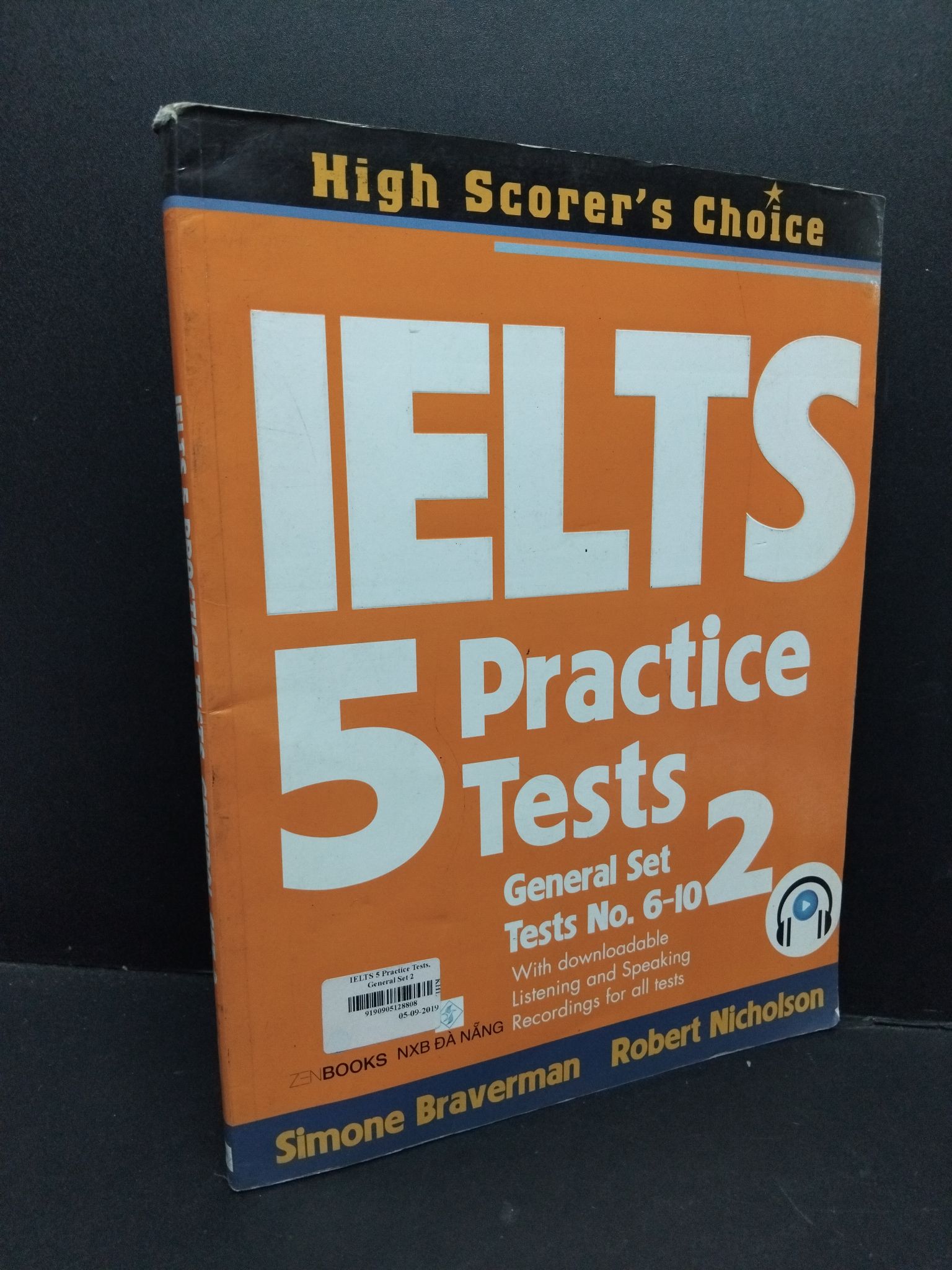 Ielts 5 practice tests, general set 2 mới 80% ố rách góc gáy 2017 HCM1710 HỌC NGOẠI NGỮ