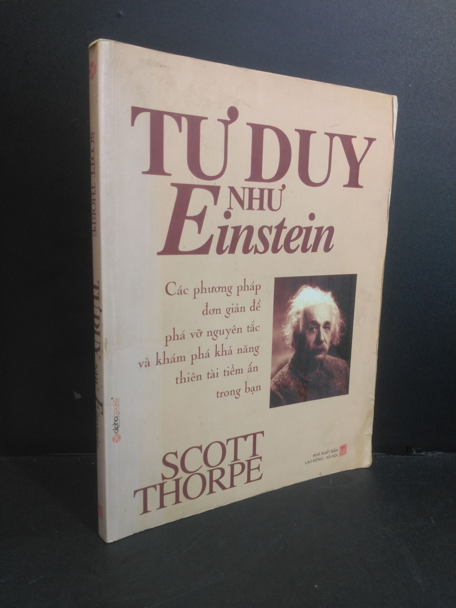 Tư duy như Einstein mới 70% bẩn bìa, ố, ẩm góc sách, tróc bìa, tróc gáy 2008 HCM2811 Scott Thorpe KỸ NĂNG