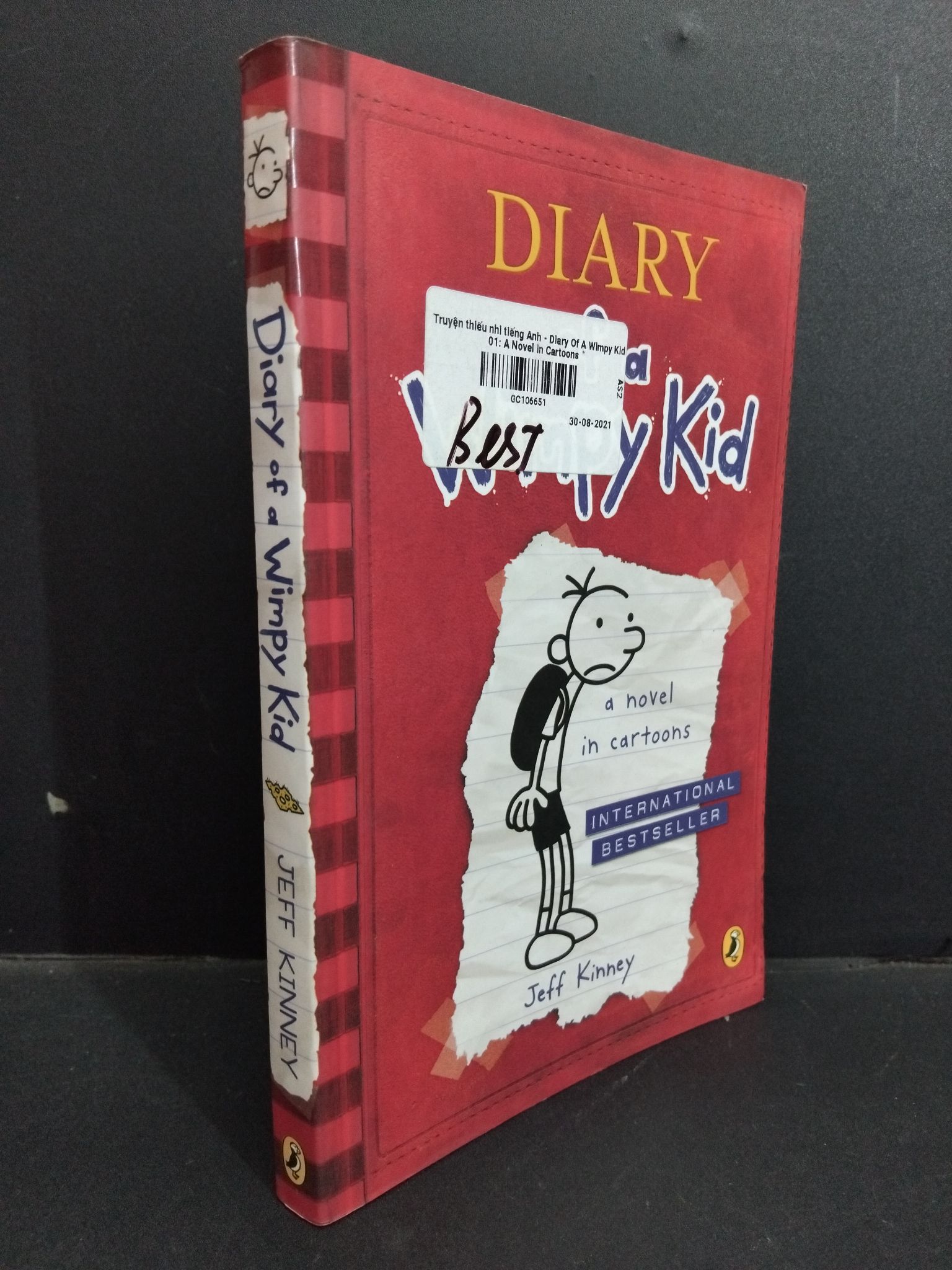 Diary of a wimpy kid mới 80% bẩn bìa, ố vàng, tróc gáy HCM1712 Jeff Kinney NGOẠI VĂN