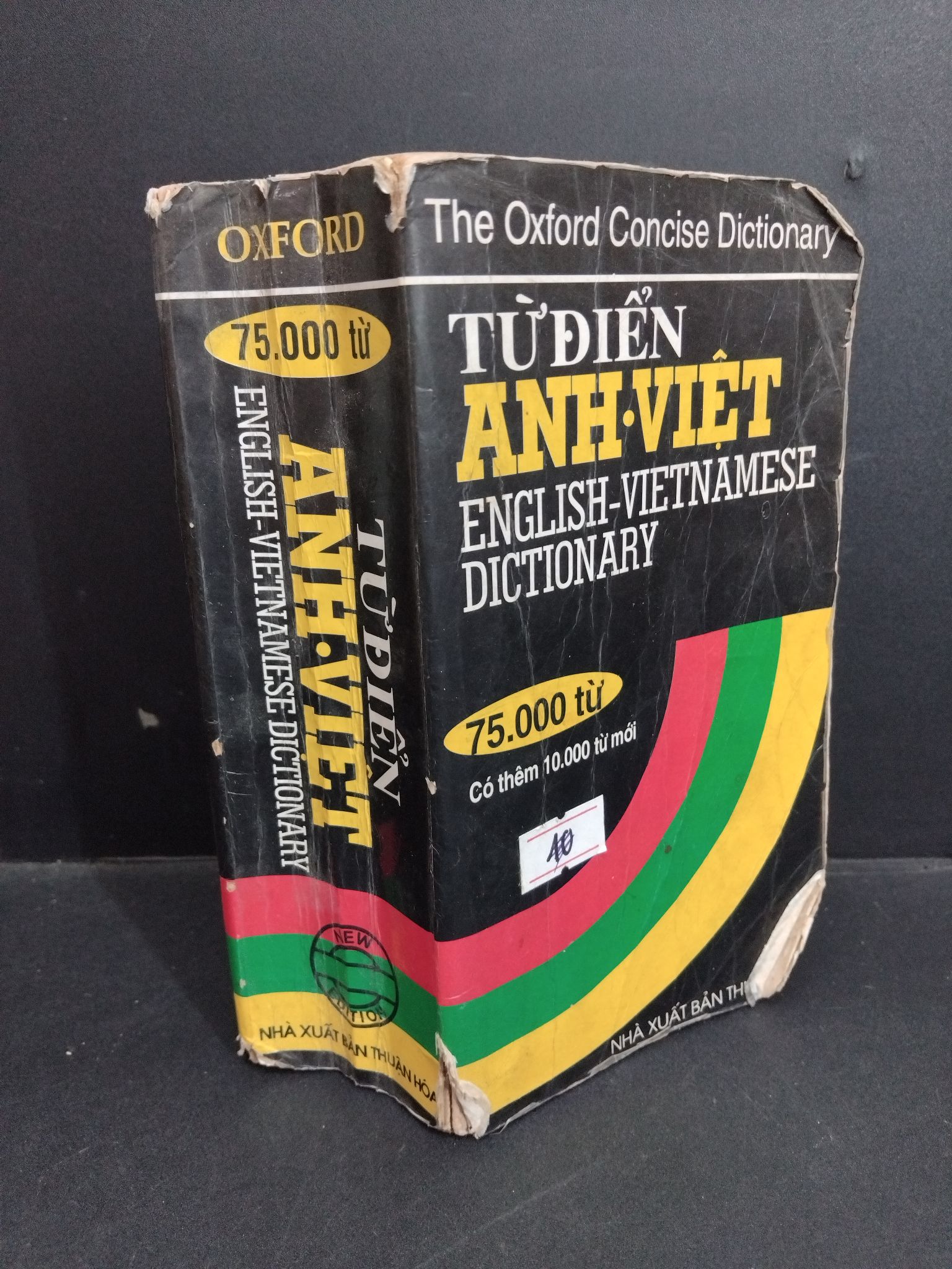 Từ điển Anh Việt 75000 từ mới 60% ố nặng rách gáy rách bìa cong trang có viết nhẹ tên trang đầu 2001 HCM2811 GIÁO TRÌNH, CHUYÊN MÔN