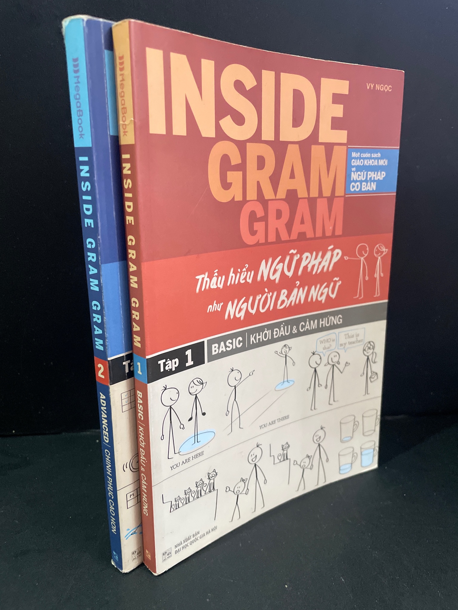 Bộ 2 cuốn Inside gram gram (tập 1+2) mới 80% bẩn nhẹ, có chữ viết, tô màu 2019 Vy Ngọc HCM3004 HỌC NGOẠI NGỮ
