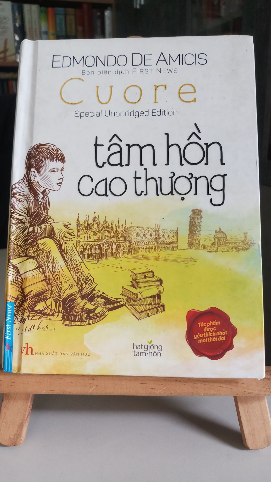 Cuore tâm hồn cao thượng mới 70% ố nhiều, bìa cứng 2017 Edmondo De Amicis [1301] SÁCH VĂN HỌC STB20