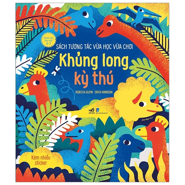 Sách tương tác vừa học vừa chơi - khủng long kỳ thú - Rebecca Gilpin - Erica Harrison - 2020 - Sách lật tương tác