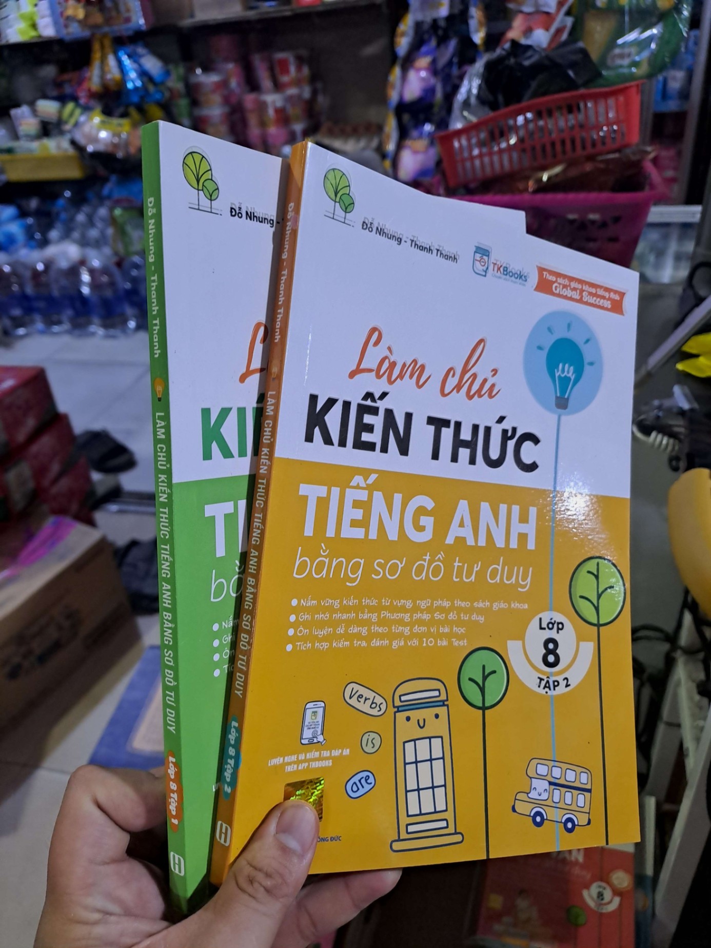 Làm chủ kiến thức Tiếng Anh bằng sơ đồ tư duy lớp 8 tập 1,2 - Đỗ Nhung - Thanh Thanh - 2023 mới 90% - HỌC NGOẠI NGỮ - HCM0111