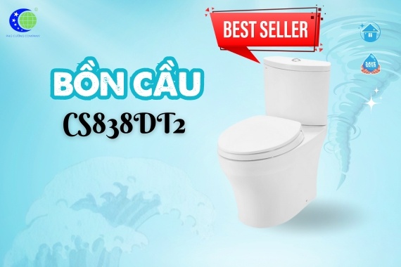 Bồn cầu CS838DT2 - Top bồn cầu 2 khối thiết kế đẹp nhất của TOTO