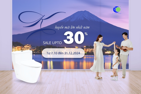 KHUYẾN MÃI LỚN NHẤT NĂM: SALE UPTO 30% THIẾT BỊ VỆ SINH TOTO