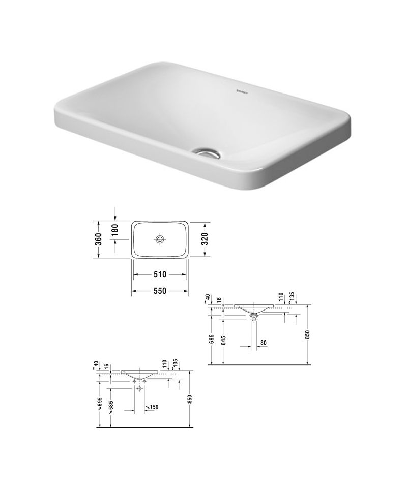 Chậu Lavabo đặt bàn HAFELE 588.45.230