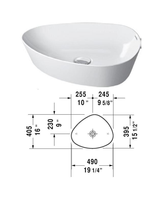 Chậu Lavabo đặt bàn HAFELE 588.45.242