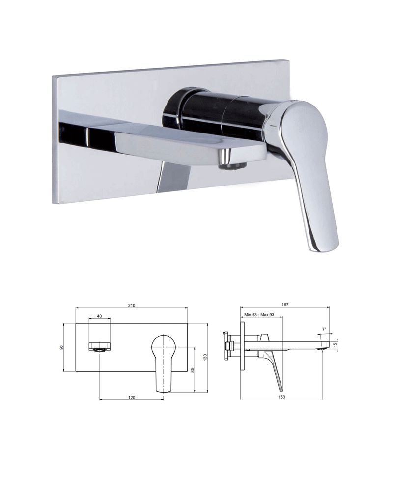 Vòi lavabo âm tường HAFELE 589.02.032