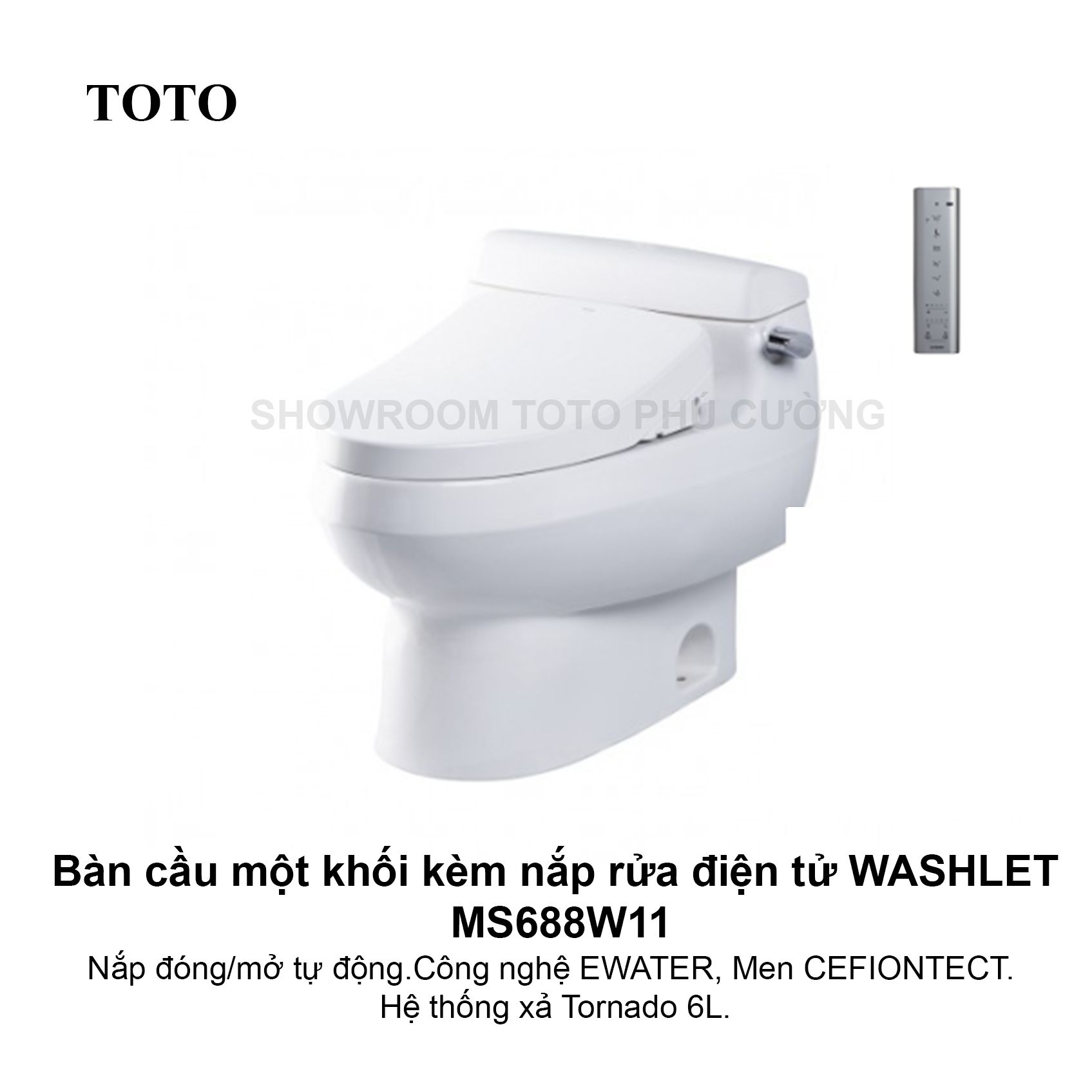 Bàn cầu một khối kèm nắp rửa điện tử WASHLET MS688W11