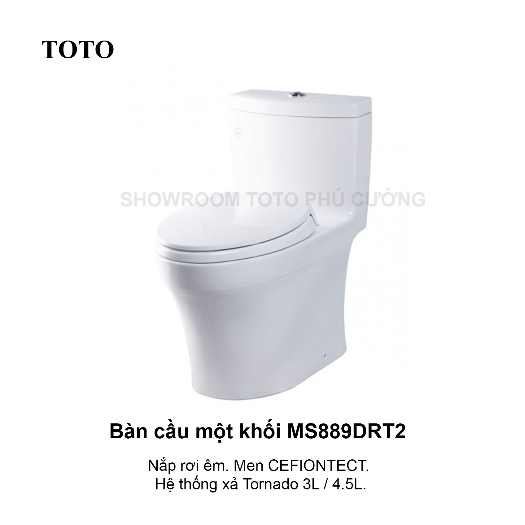 Bồn cầu một khối, nắp đóng êm MS889DRT2