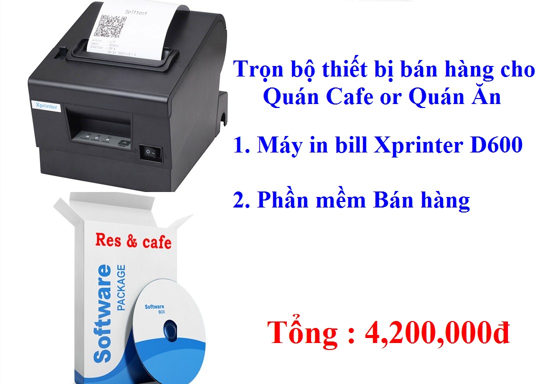 Trọn bộ máy tính tiền cho Quán cafe - Quán ăn