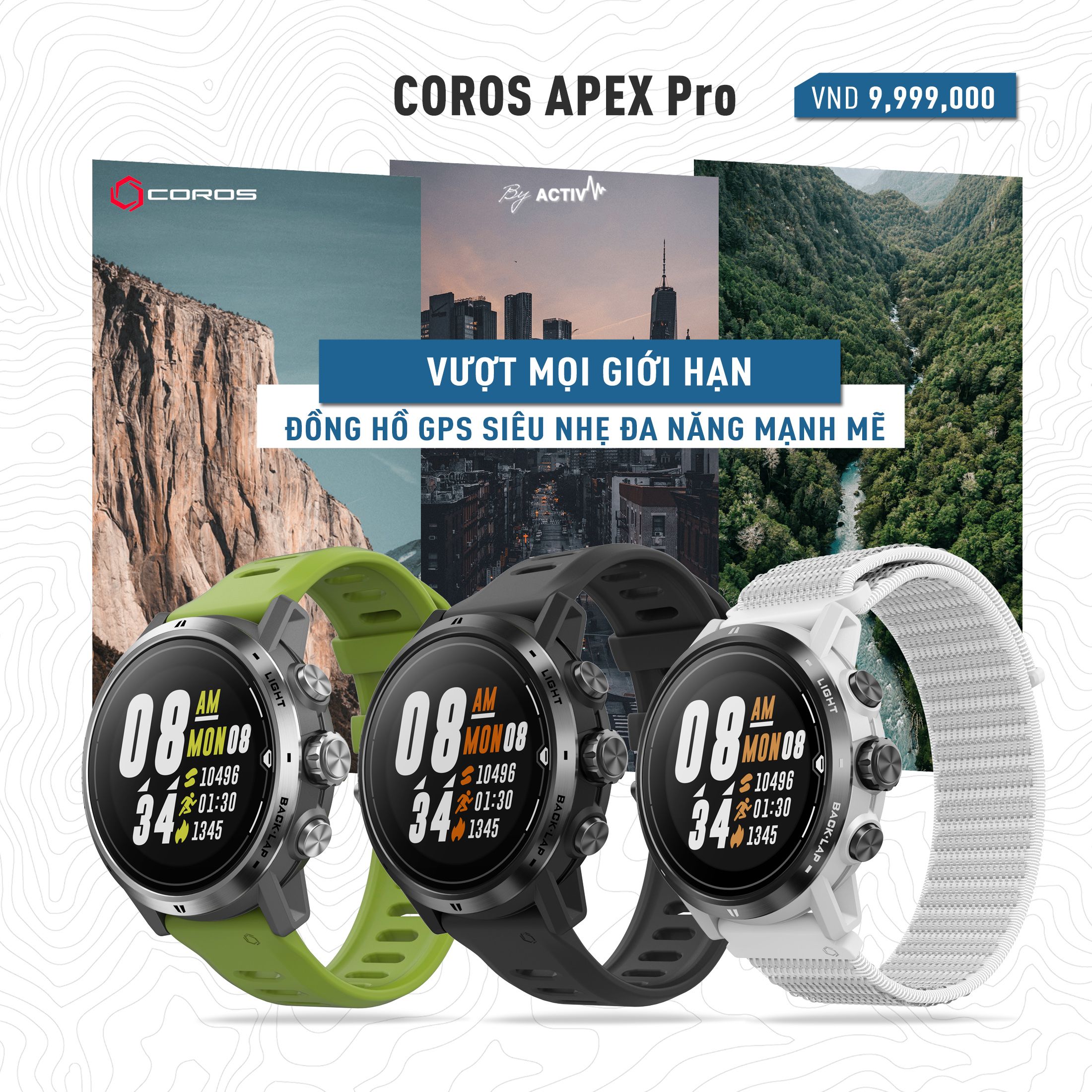 COROS APEX Pro - Đồng hồ GPS Đa Năng Mạnh Mẽ