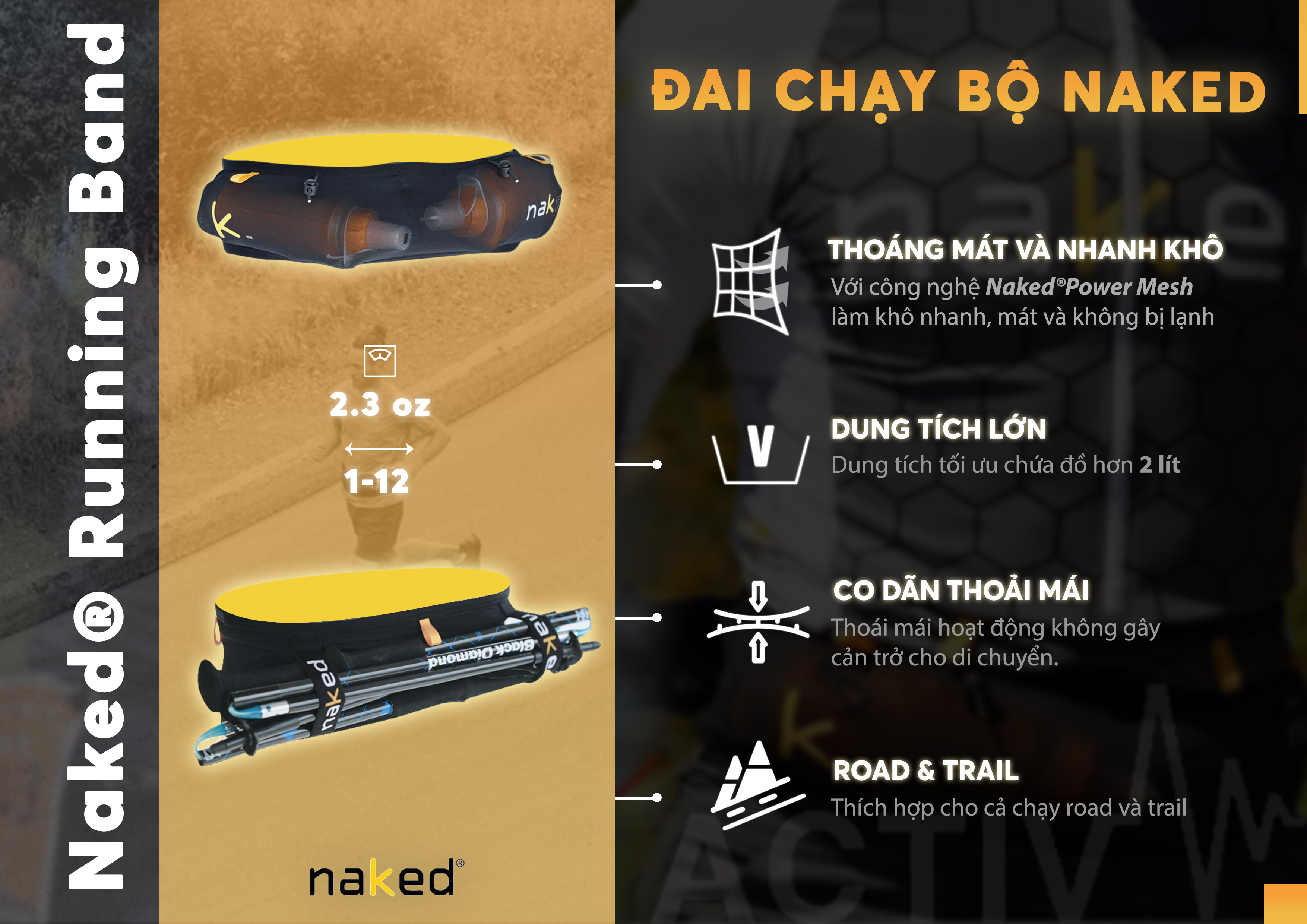 Đai Chạy Bộ Naked