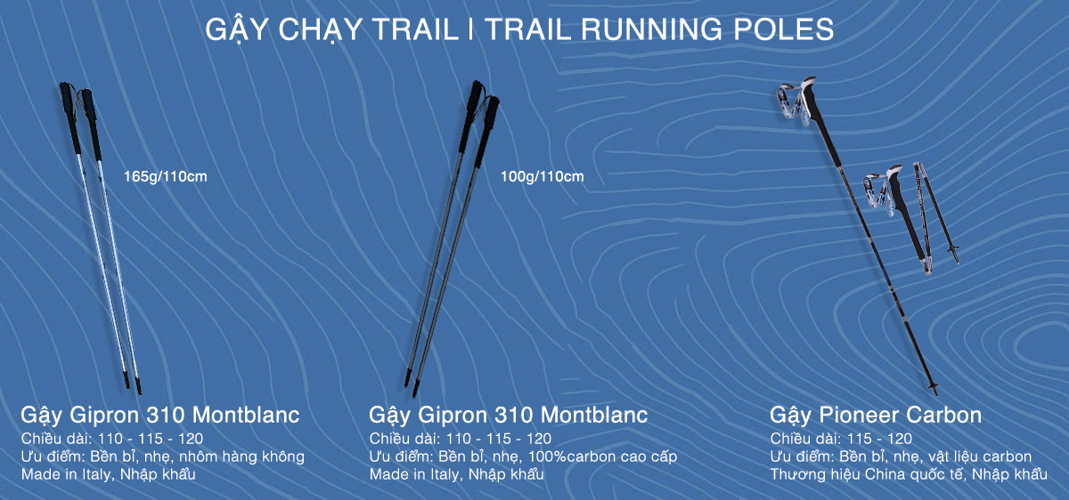 gậy chạy trail Gipron Pioneer