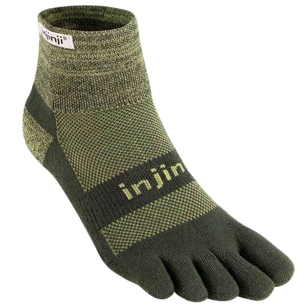 Tất xỏ ngón Injinji Trail Midweight Mini Crew - Xanh Herb