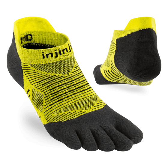 Tất xỏ ngón INJINJI Run Lightweight No Show - Limeade