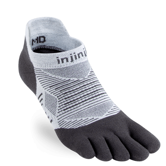 Tất Xỏ Ngón INJINJI Run Lightweight No Show - Gray