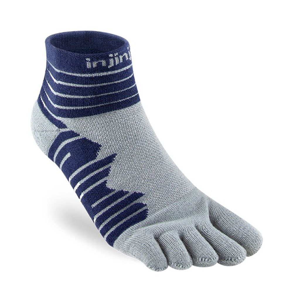 Tất Xỏ Ngón Injinji Ultra Run Mini Crew Midweight - Cobalt