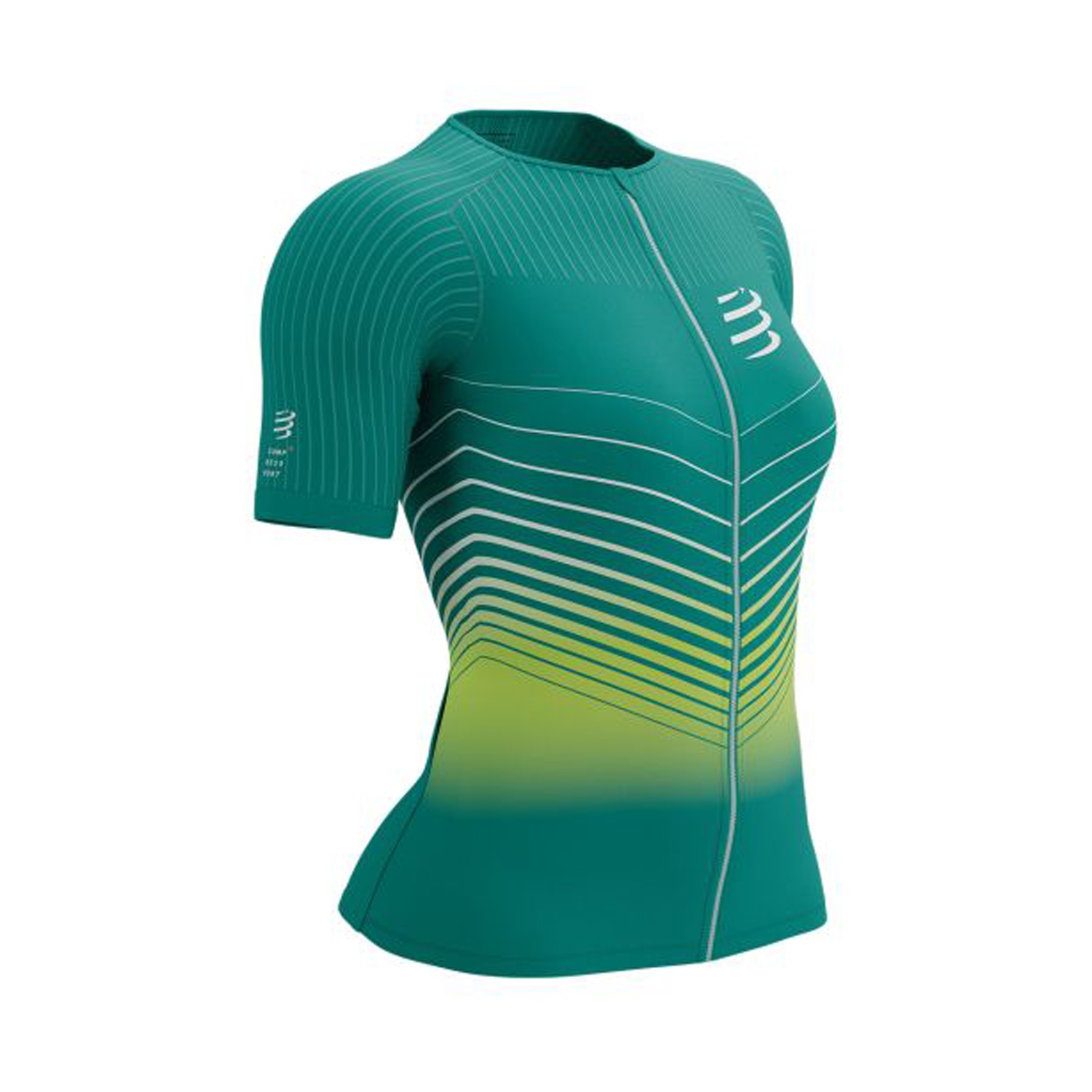 Áo Chạy Bộ Nữ Compressport Tri Postural Aero SS Top - Columbia/Evening Primrose