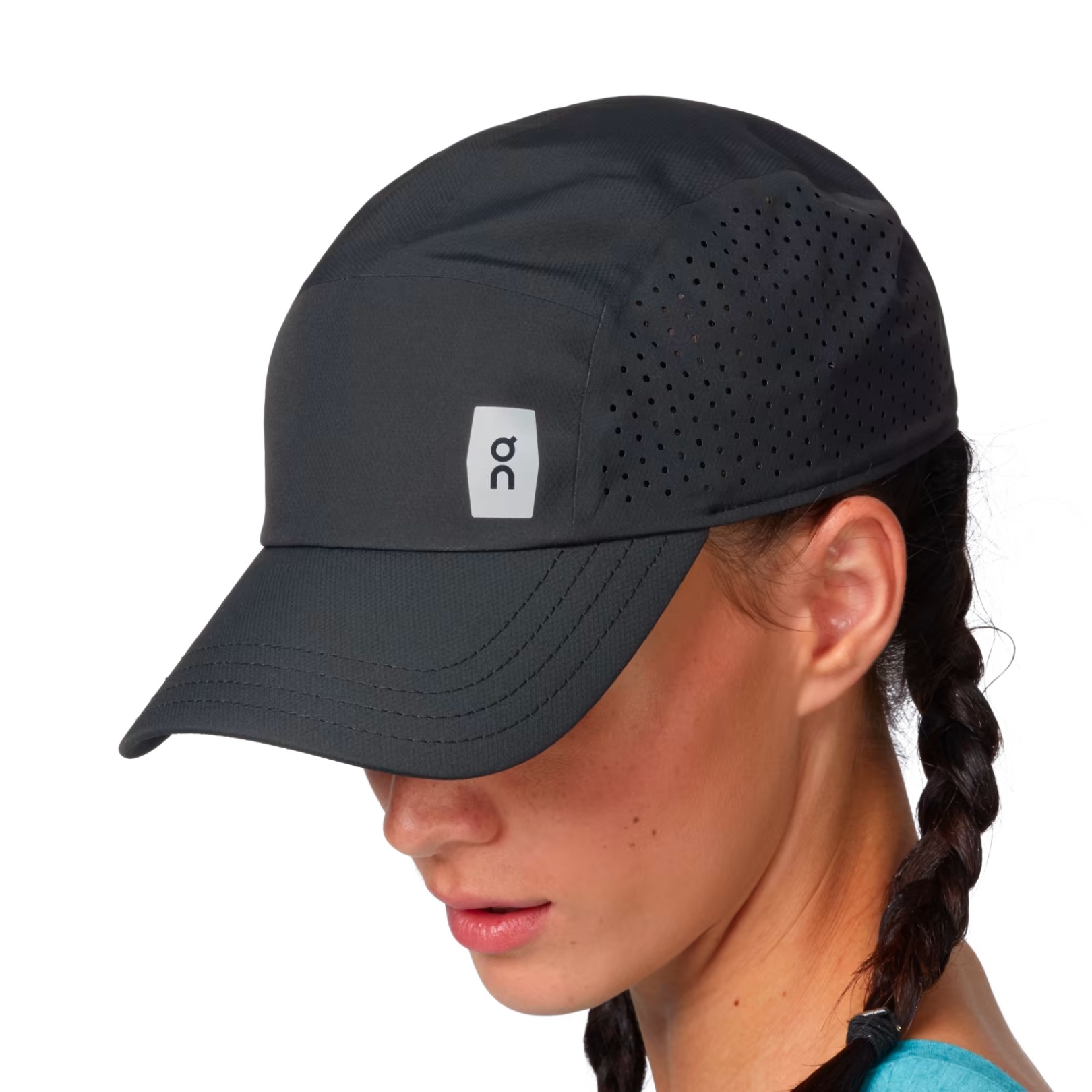 Mũ chạy bộ On Running Lightweight Cap - Black