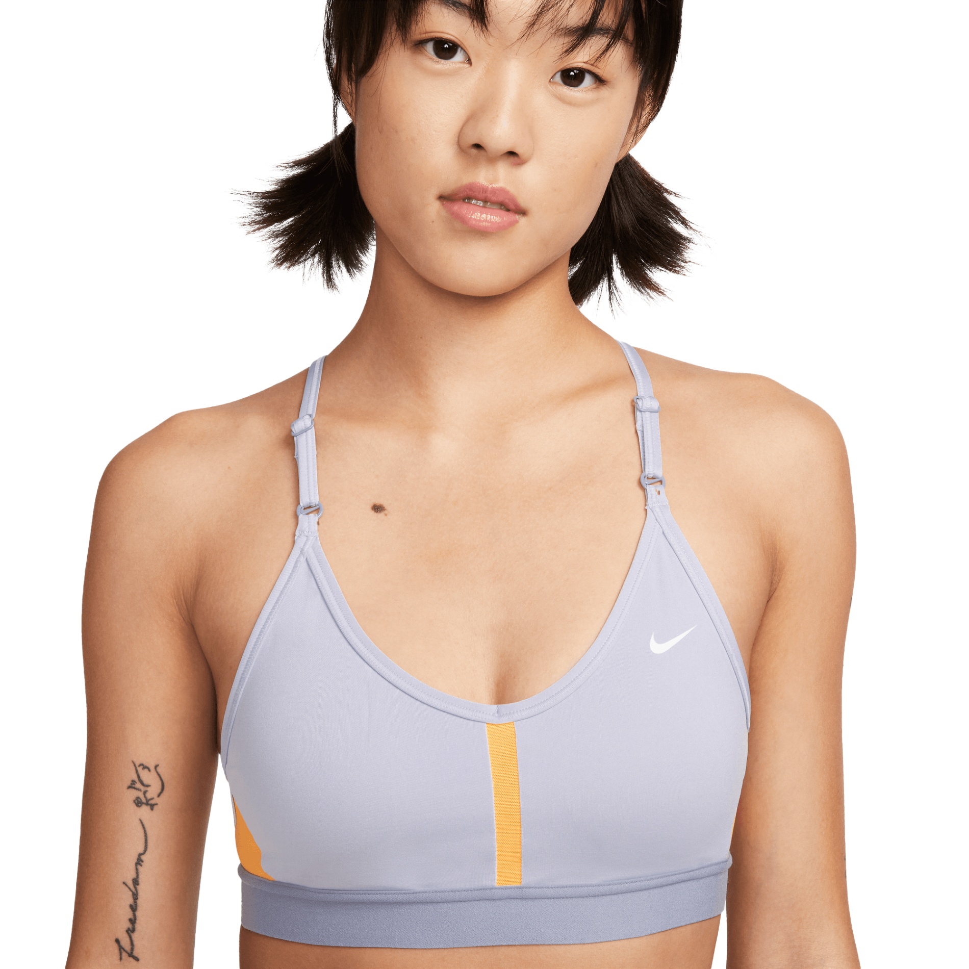 Áo Bra Chạy Bộ Nữ NIKE Indy Light-Support Padded V-Neck - Oxygen Purple/Sundial/Indigo Haze/White