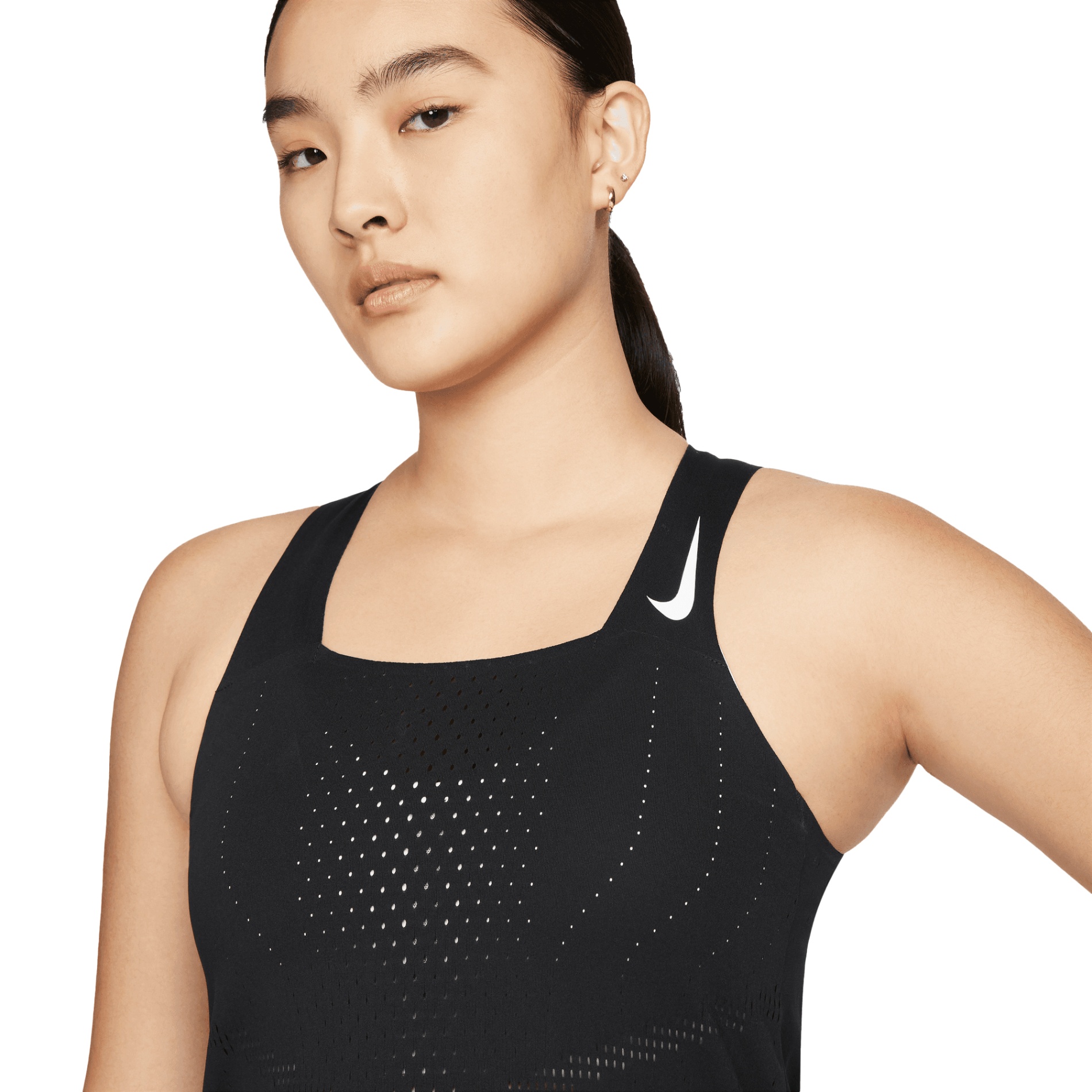 Áo Chạy Bộ Nữ NIKE Dri-FIT ADV AeroSwift - Black/White