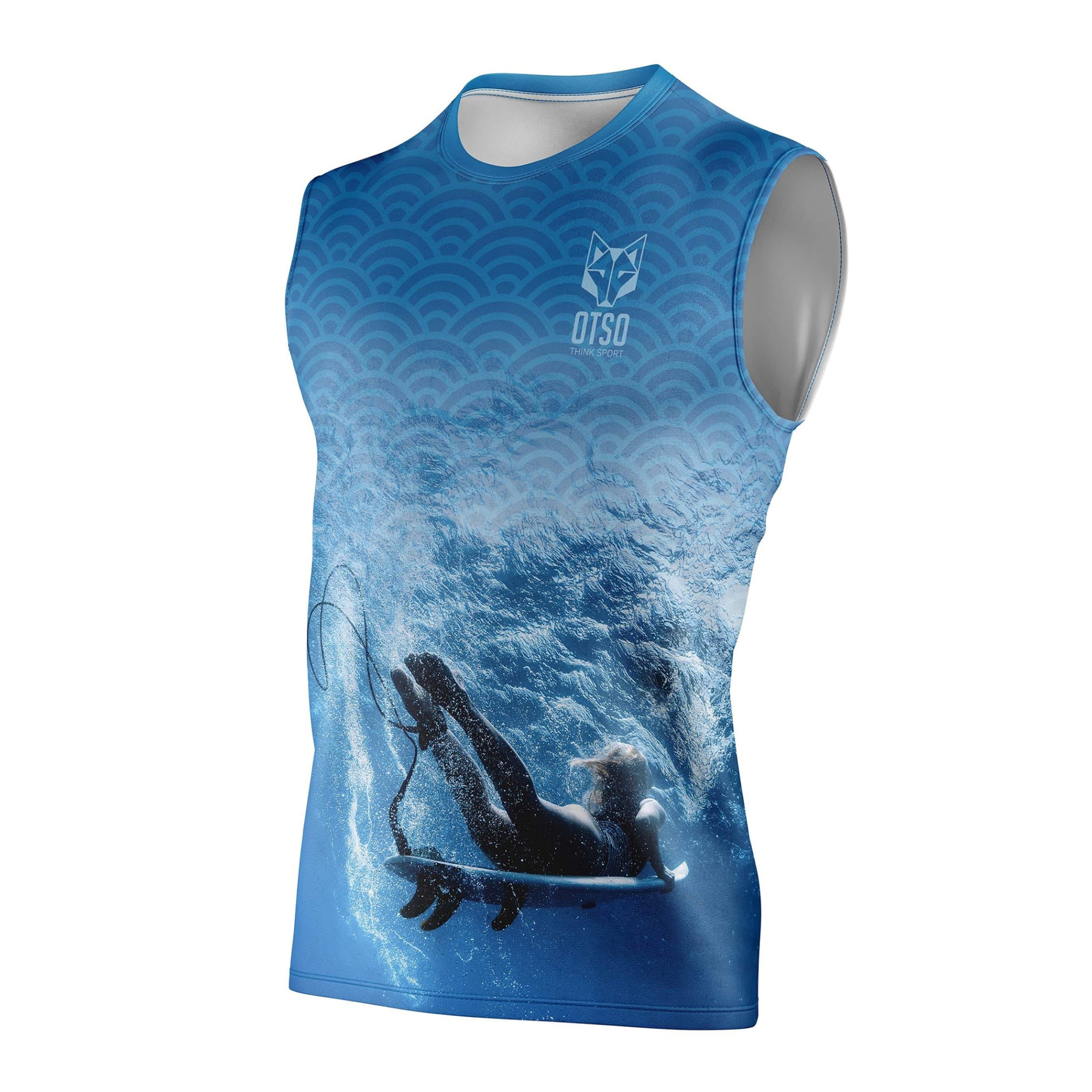 Áo Singlet Chạy Bộ Nam OTSO - Surf