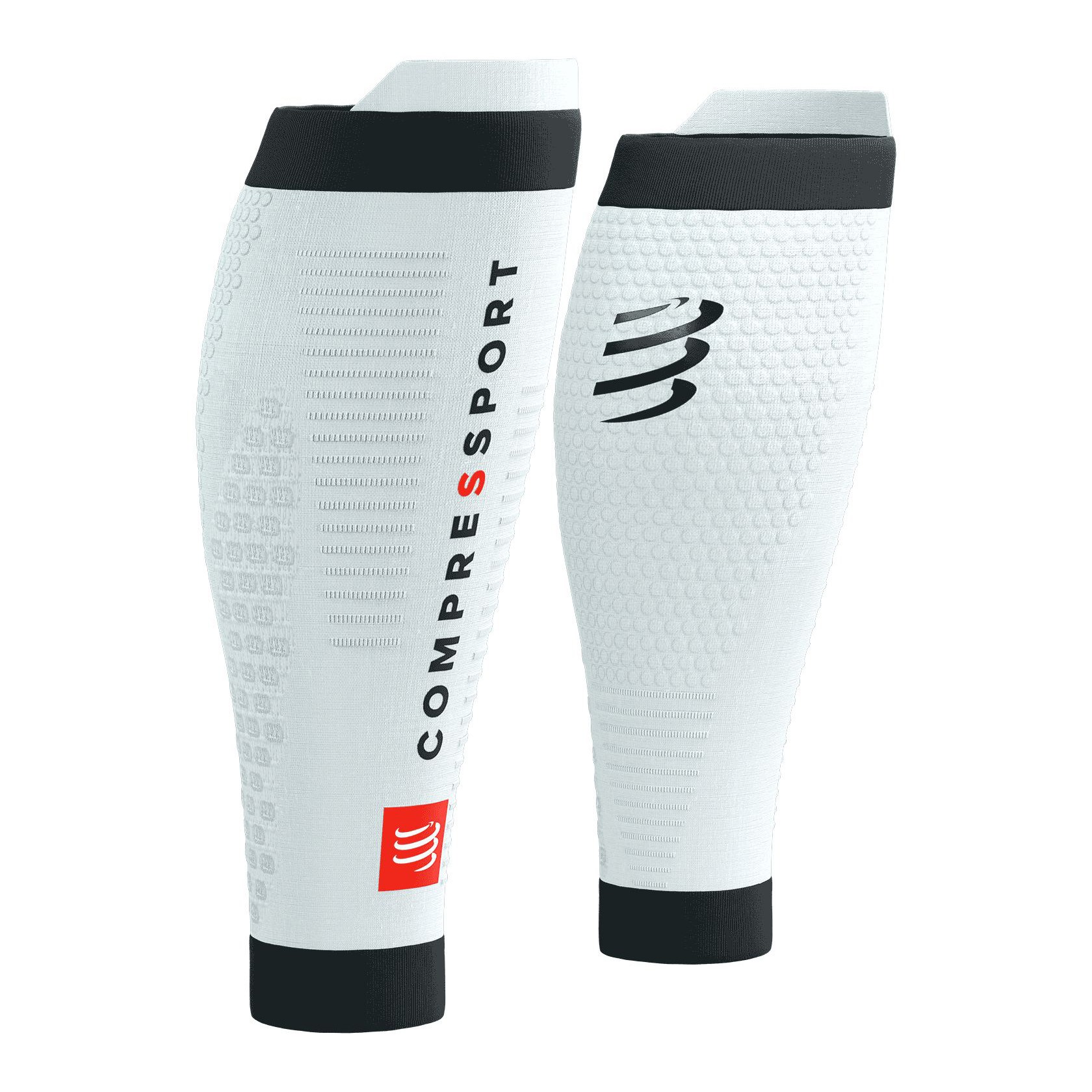 Bó Calf Chân Compressport R2 3.0 - White/Black