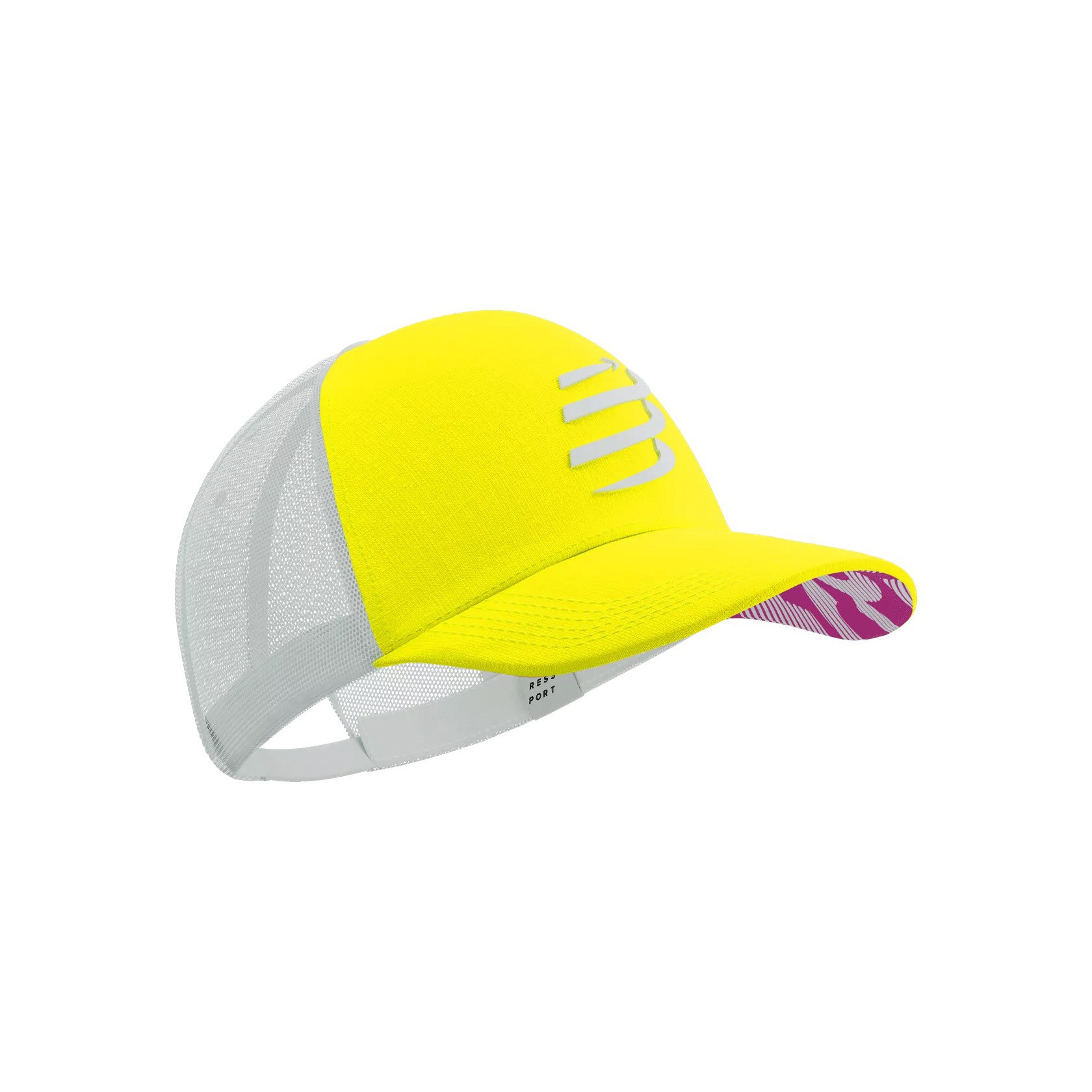 Mũ Chạy Bộ Compressport Trucker Cap - Safe Yellow/White